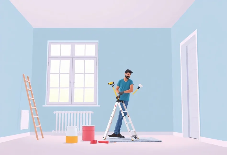 Intérieur rénové après travaux de peinture à Angoulême