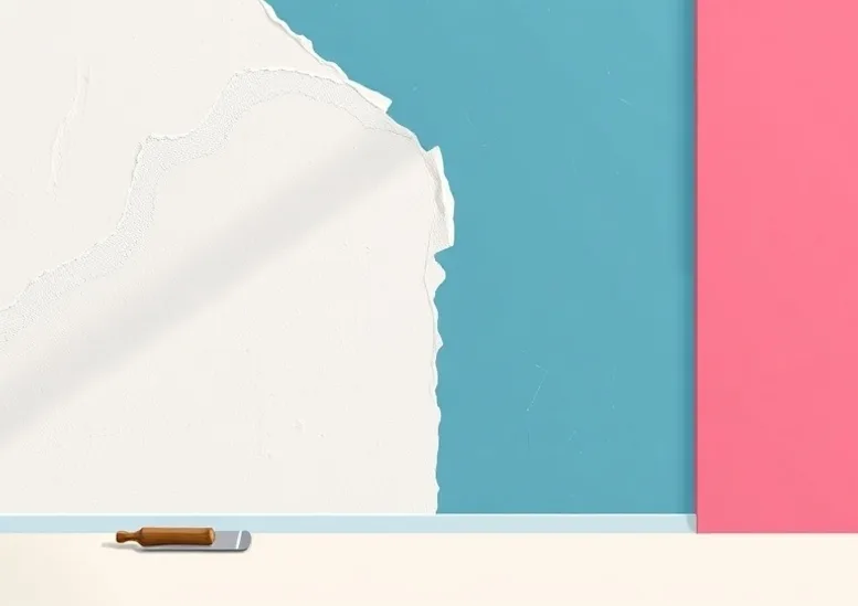 Application d'un enduit décoratif à la lisseuse sur un mur